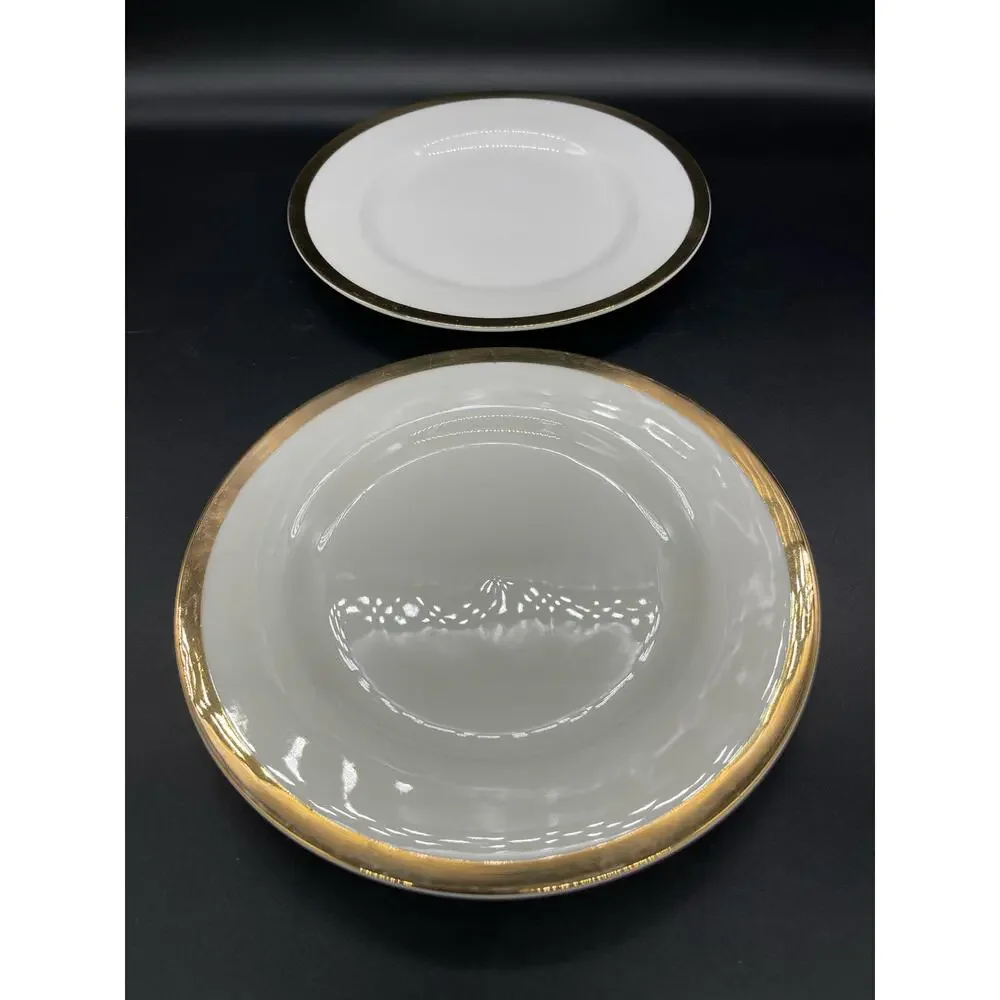 Pier 1 One Gold Band Set of 2 Salad Plates